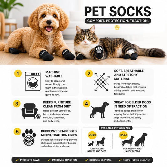 dog-socks-anti-slip-rubber-gripped-paw-protectors-4-pack-luxury-view-2 | Majestic Pet Kingdom