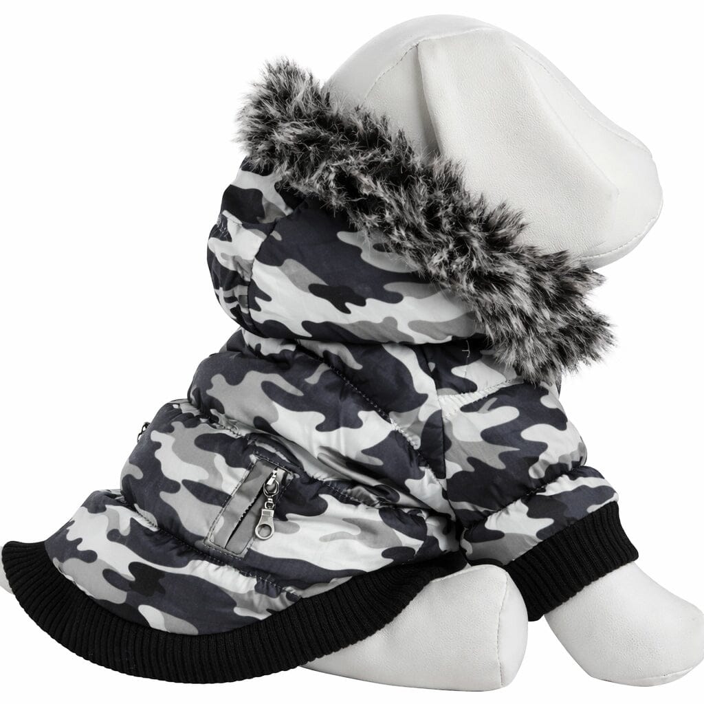 Pet Life ® Classic Metallic Fashion 3M Insulated Dog Coat Parka w/ Removable Hood