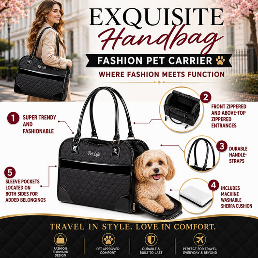 Exquisite Airline Approved Designer Travel Pet Dog Handbag Carrier