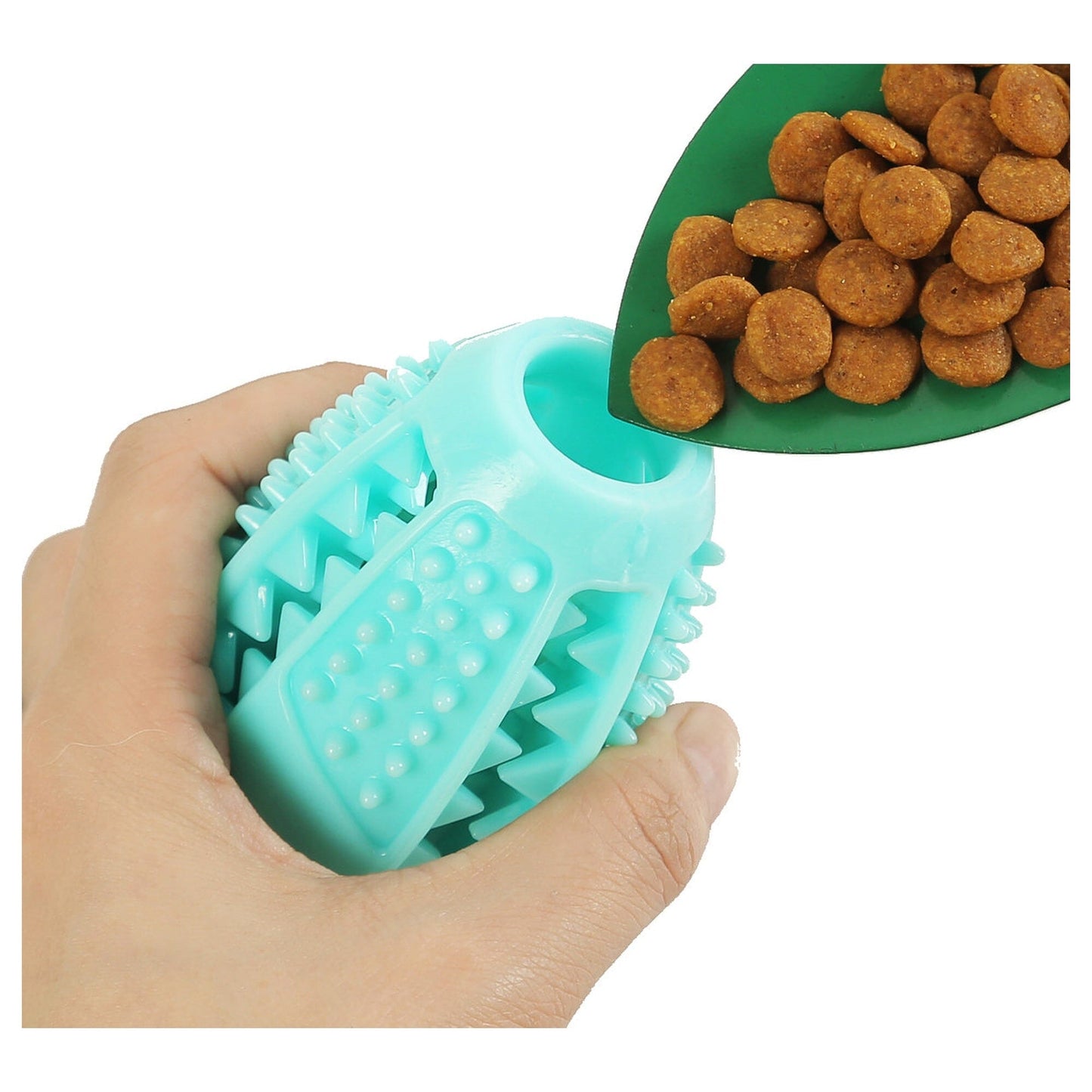 Dog Treat Toy Grip N Play Suction Cup Football Treat Chewer - Detail Angle 7 | Majestic Pet Kingdom