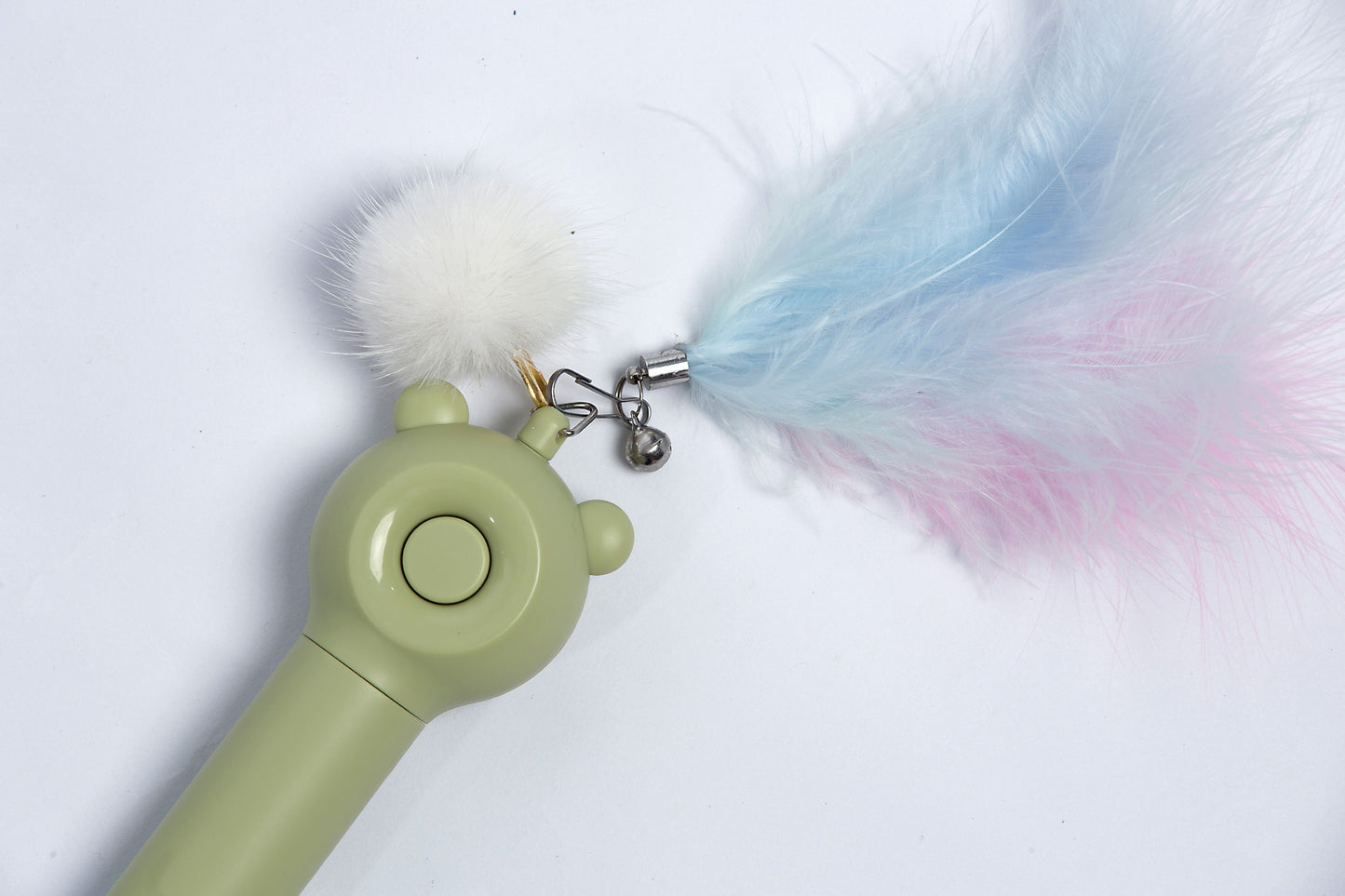 Cat Toy KITIQUE 3-in-1 Retractable Feather Laser Teaser Wand - Detail Angle 7 | Majestic Pet Kingdom