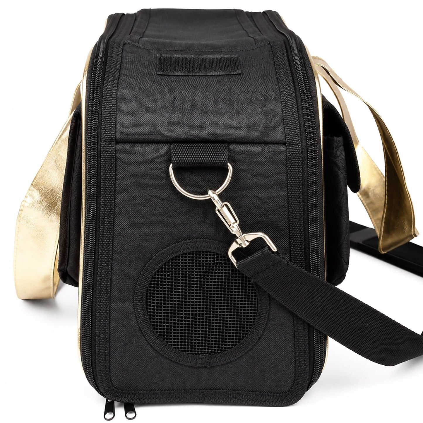 Dog Carrier Bag Mystique Airline Approved Designer Travel Tote - Detail Angle 7 | Majestic Pet Kingdom