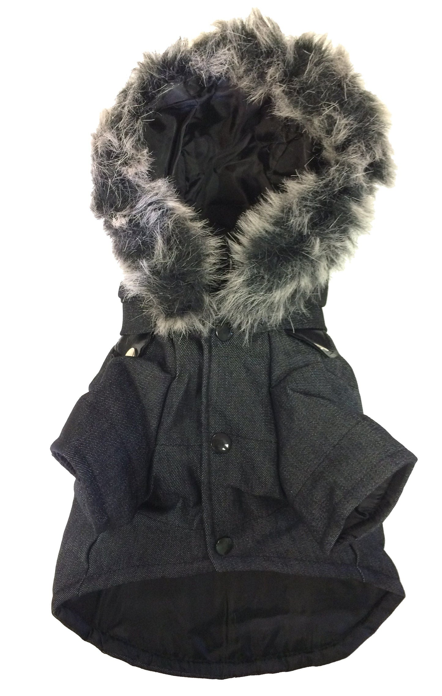 'Ruff-Choppered' Denim Fashioned Wool Dog Coat Jacket
