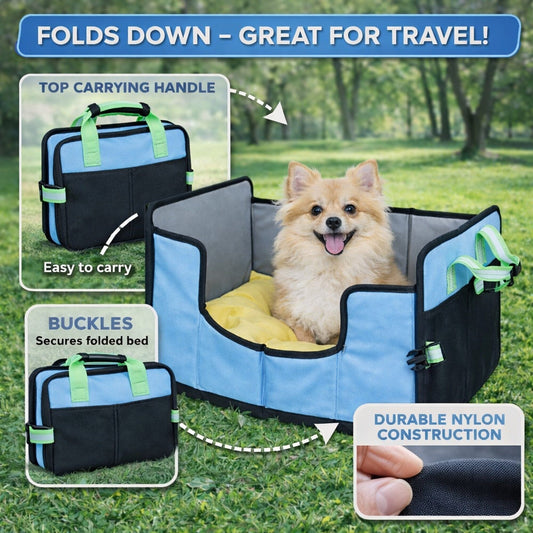 'Travel-Nest' Folding Travel Cat and Dog Bed