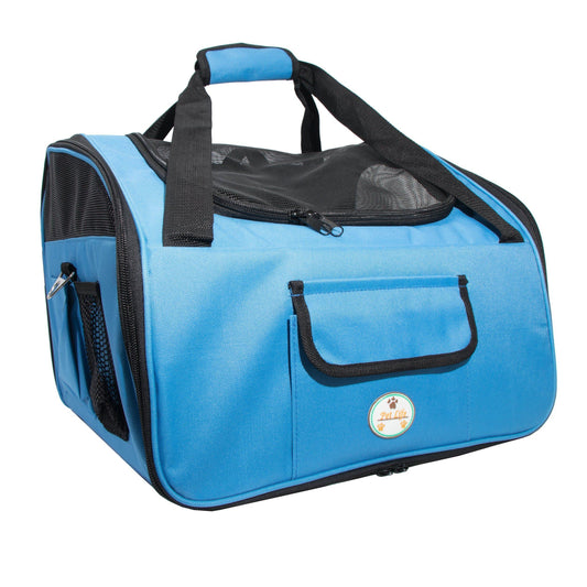 'Ultra-Lock' Collapsible Safety Travel Wire Folding Pet Dog Carseat Car Seat Carrier crate