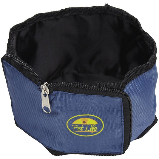 Dog Bowl Wallet Folding Zippered Waterproof Travel Canvas Dish