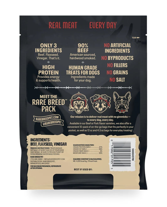 Dog Treats Rare Breed Beef Tender Meat Cuts Chews 4oz Pouch - Detail Angle 2 | Majestic Pet Kingdom
