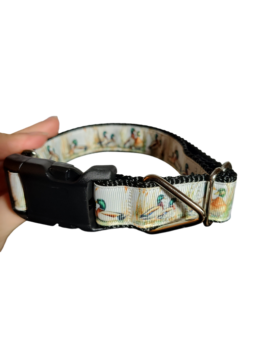 Mallard Duck Pair Nylon Dog Collar | Purrfect Pet Kingdom