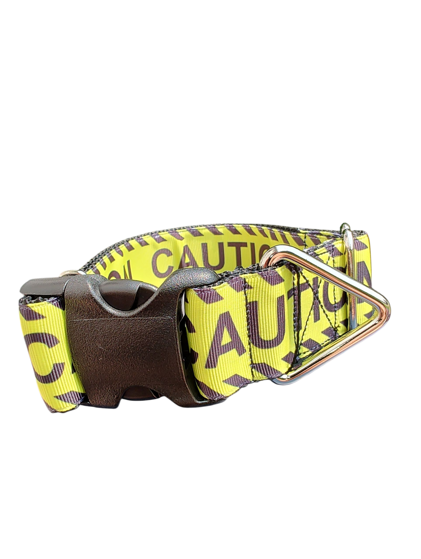 1.5" Wide Caution Nylon Dog Collar | Purrfect Pet Kingdom