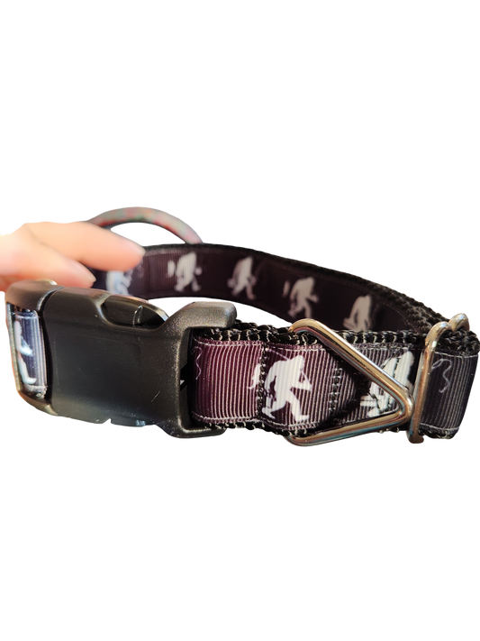 Fishing Sasquatch Nylon Dog Collar MD, LG, XL, Leash