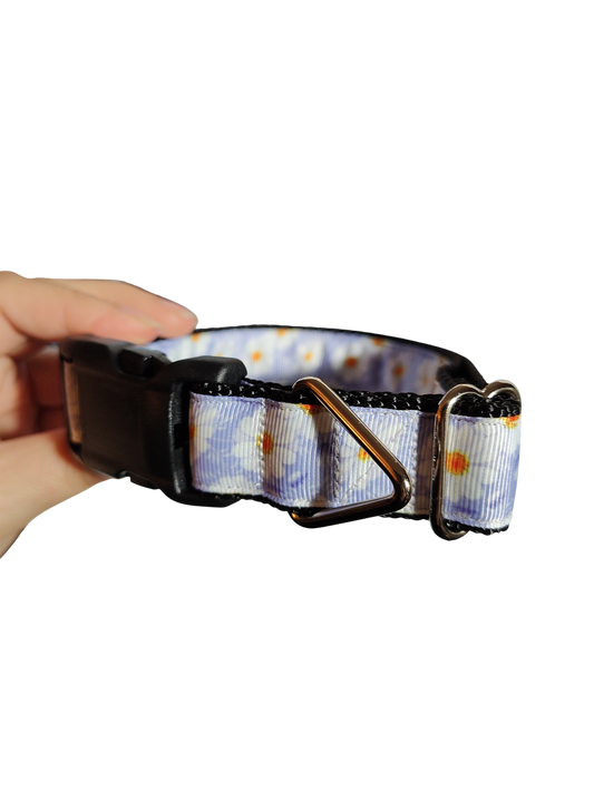 White Flowers Nylon Dog Collar | Purrfect Pet Kingdom