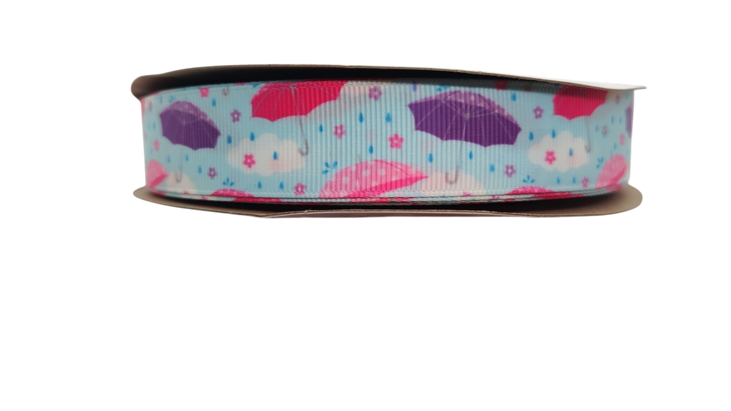 Raining Umbrellas Nylon Dog Collar | Purrfect Pet Kingdom