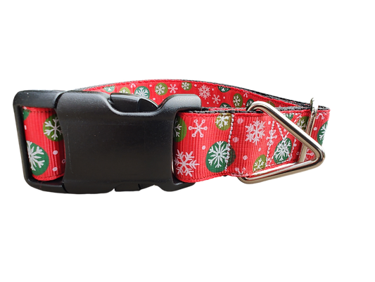 Snowflake Polka Dots Nylon Dog Collar | Purrfect Pet Kingdom