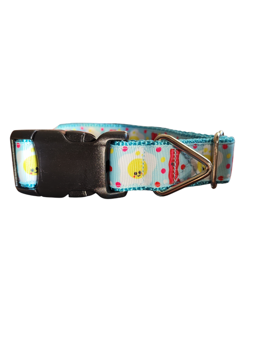 Bacon & Eggs Nylon Dog Collar | Purrfect Pet Kingdom