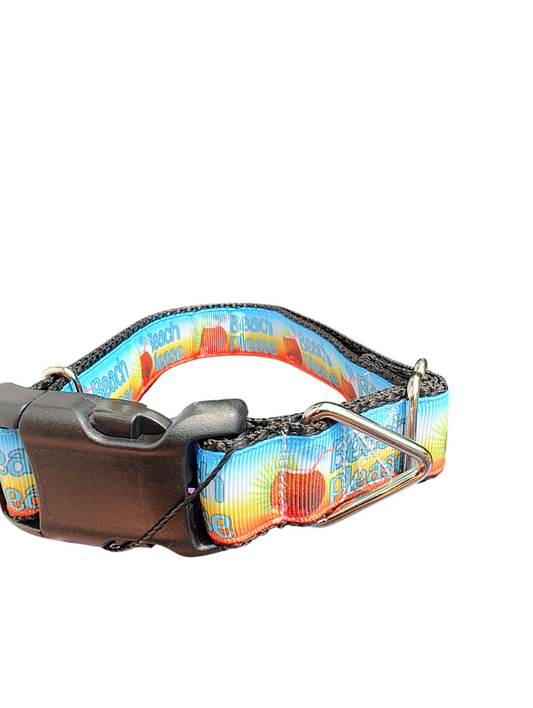 Beach Please Nylon Dog Collar | Purrfect Pet Kingdom