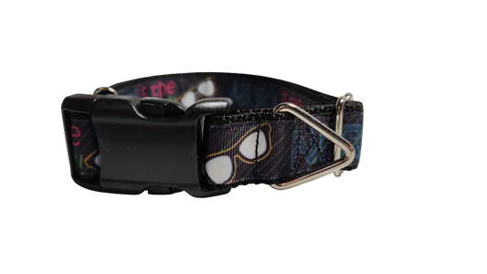 Nerd Is The Word Nylon Dog Collar | Purrfect Pet Kingdom