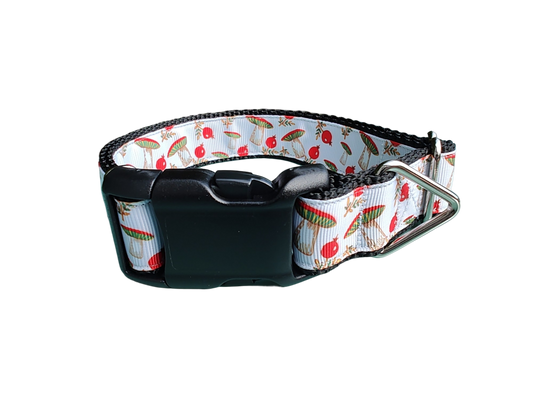 Mushrooms and Berries Nylon Dog Collar | Purrfect Pet Kingdom