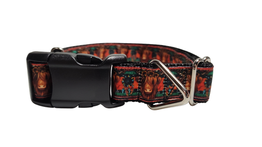 Western Highland Cow Nylon Dog Collar | Purrfect Pet Kingdom