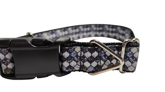 Grey Mosaic Nylon Dog Collar | Purrfect Pet Kingdom