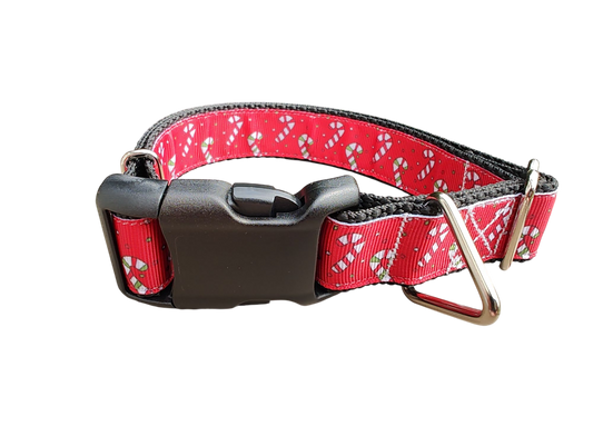 Christmas Candy Canes Nylon Dog Collar | Purrfect Pet Kingdom