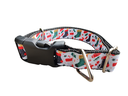 Christmas Stockings Nylon Dog Collar | Purrfect Pet Kingdom