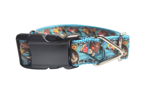 Cowboy Hats and Flowers Nylon Dog Collar | Purrfect Pet Kingdom