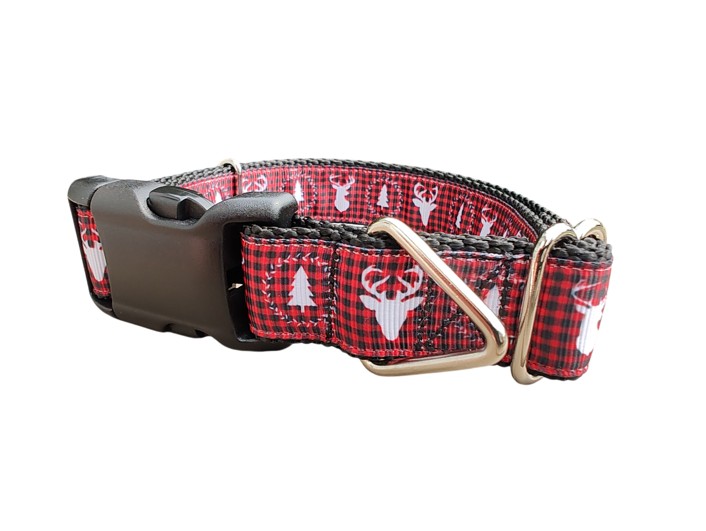 Deer Heads and Trees Nylon Dog Collar | Purrfect Pet Kingdom