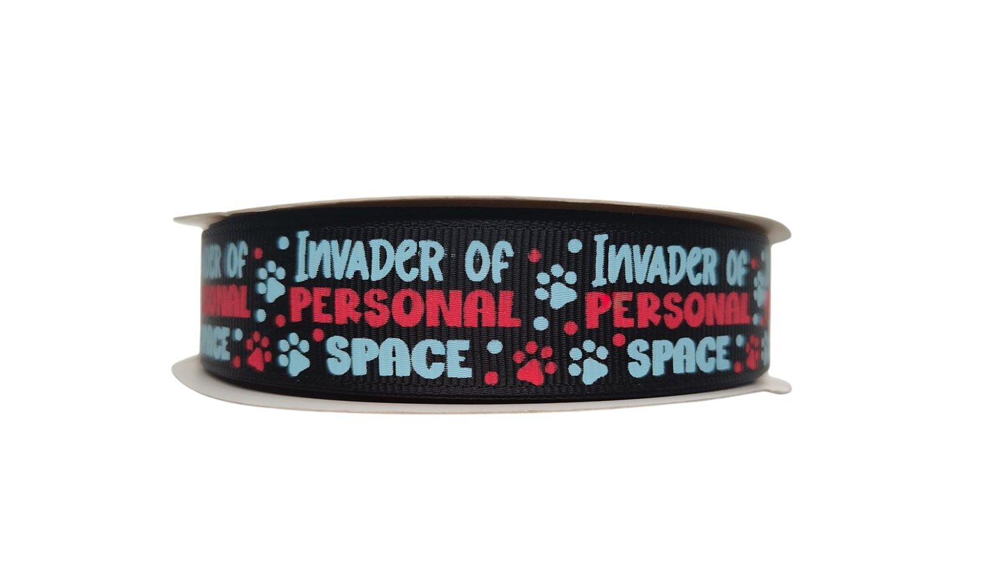 Invader of Personal Space Black Nylon Dog Collar | Purrfect Pet Kingdom