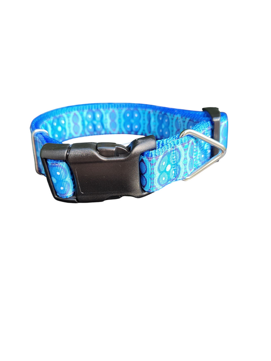 Blue African Tribal Nylon Dog Collar | Purrfect Pet Kingdom
