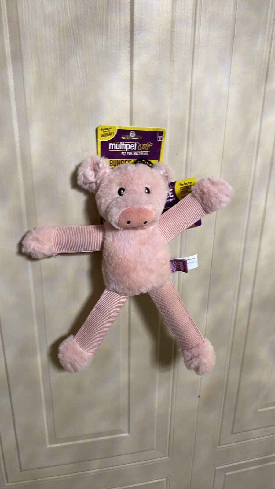 Dog Tug Toy Multipet Bungee Buddies Stretchy Squeaker