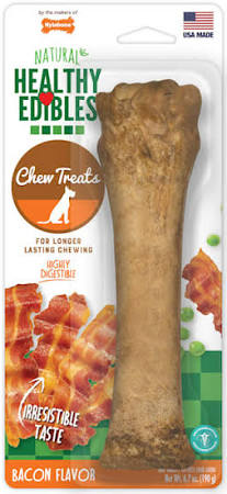 Dog Chews Nylabone Healthy Edibles Bacon Chews Treats 6.7oz