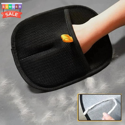 Pet Hair Remover Gloves Static Deshedding Grooming Mitt Set - Detail Angle 2 | Majestic Pet Kingdom