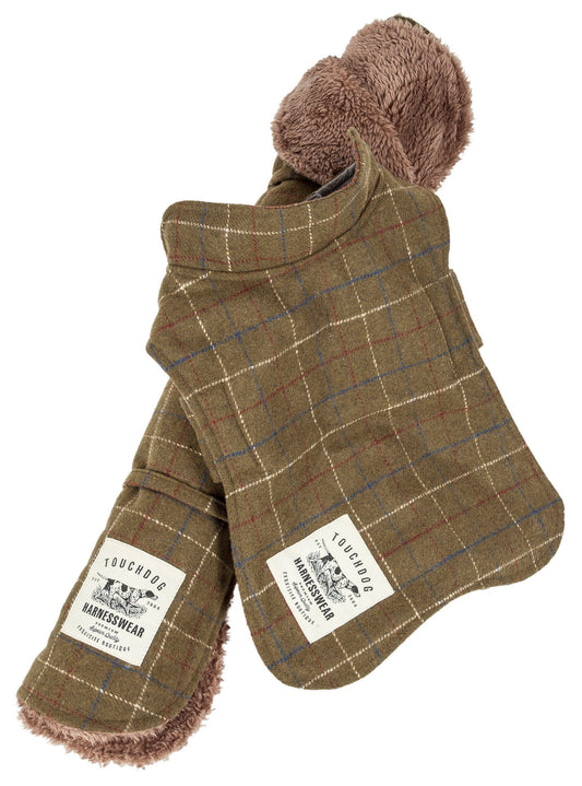 dog-plaid-jacket-mat-set-2-in-1-windowpane-winter-bed-coat-luxury-view-2 | Majestic Pet Kingdom