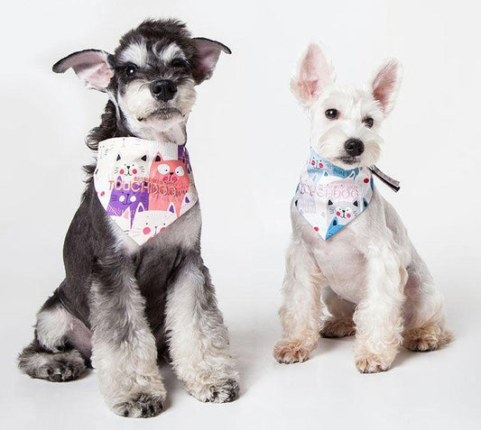 dog-printed-bana-hook-loop-adjustable-neck-scarf-bib-luxury-view-2 | Majestic Pet Kingdom