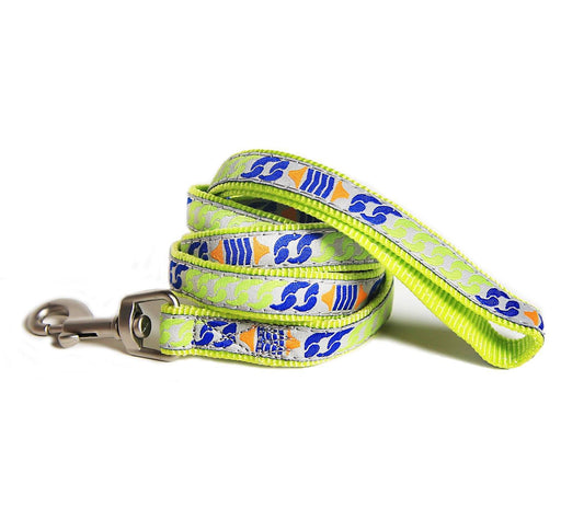 dog-collar-leash-set-embroidered-heavy-duty-yellow-luxury-view-2 | Majestic Pet Kingdom