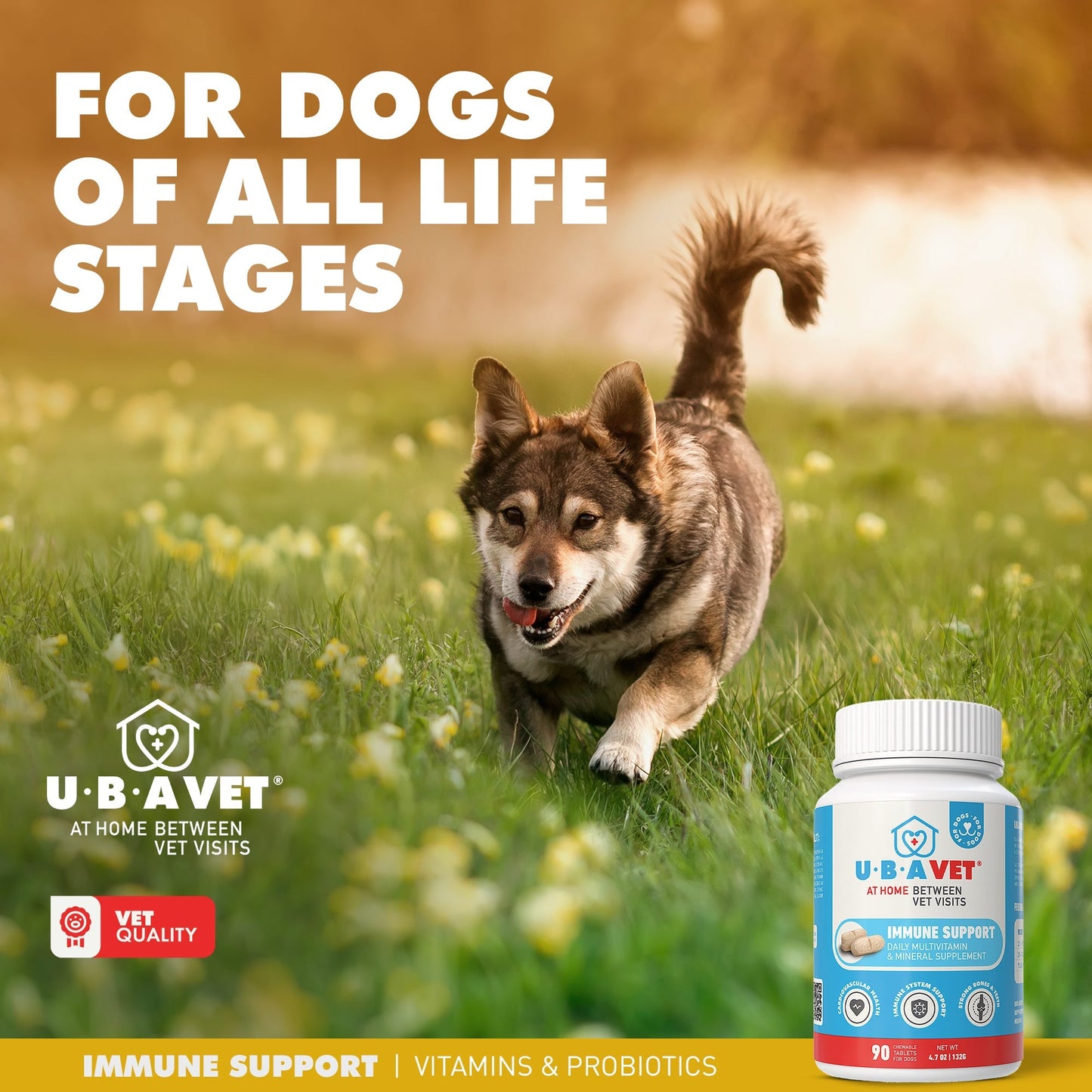 UBAVET Daily Immune Support Multivitamin Tablets for Dogs