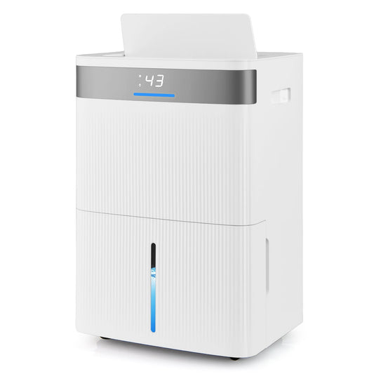 96 Pints Dehumidifier with 24H Timer and 3-Color Indicator-White | Purrfect Pet Kingdom