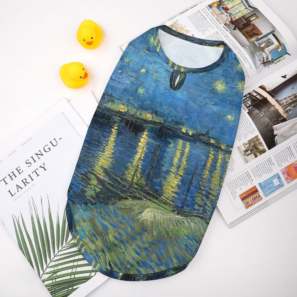 Dog Vest Van Gogh Starry Night Over The Rhone Sleeveless Top