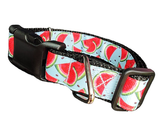 Dog Collar Watermelon Slices Sweet Summer Fruit Pattern Nylon