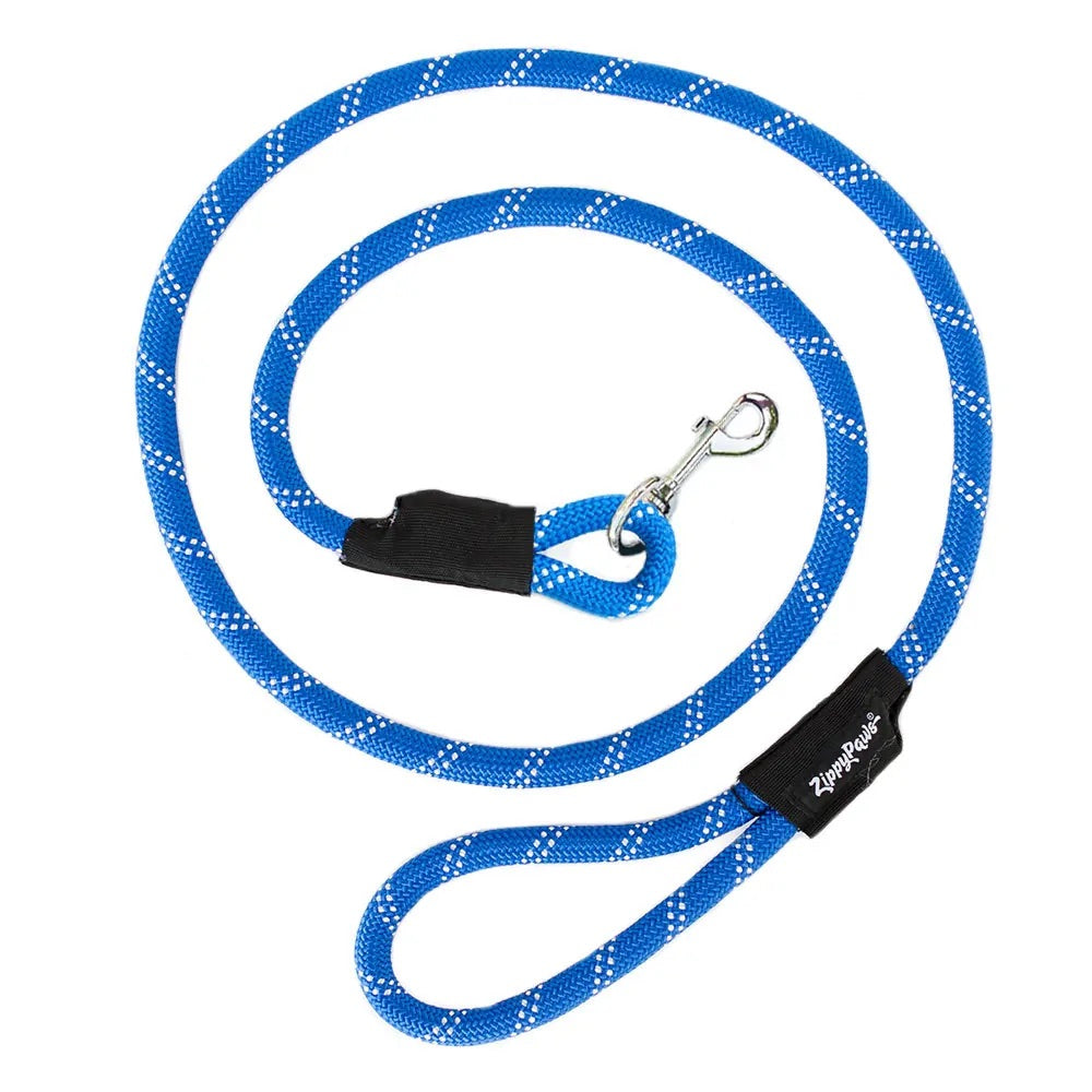 Dog Leash Zippy Paws Climbers Mountain Rope Lead Blue 6-Foot