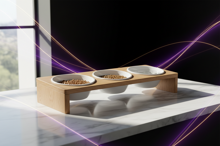Ceramic Dining Suites Heavyweight Non-Slip Pet Bowls - Majestic Pet Kingdom