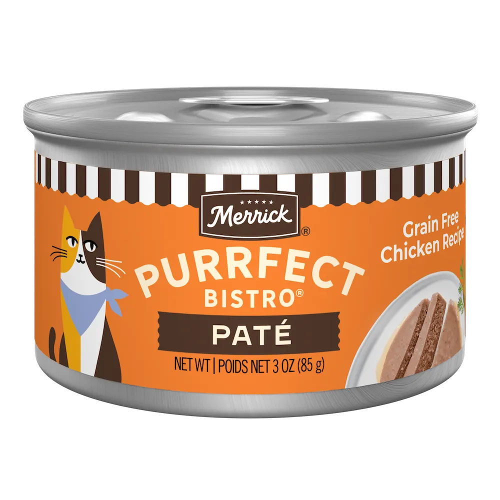 Merrick Purrfect Bistro Grain Free Adult Chicken Pate Cat Food (3oz) - Majestic Pet Kingdom