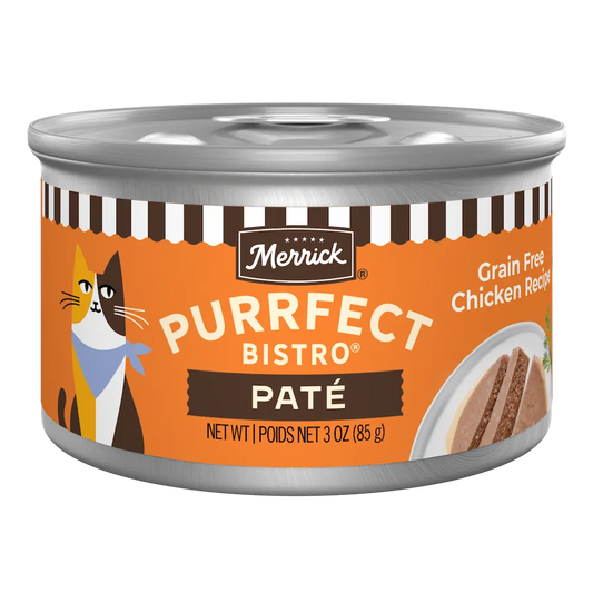 Merrick Purrfect Bistro Grain Free Adult Chicken Pate Cat Food (3oz) - Majestic Pet Kingdom