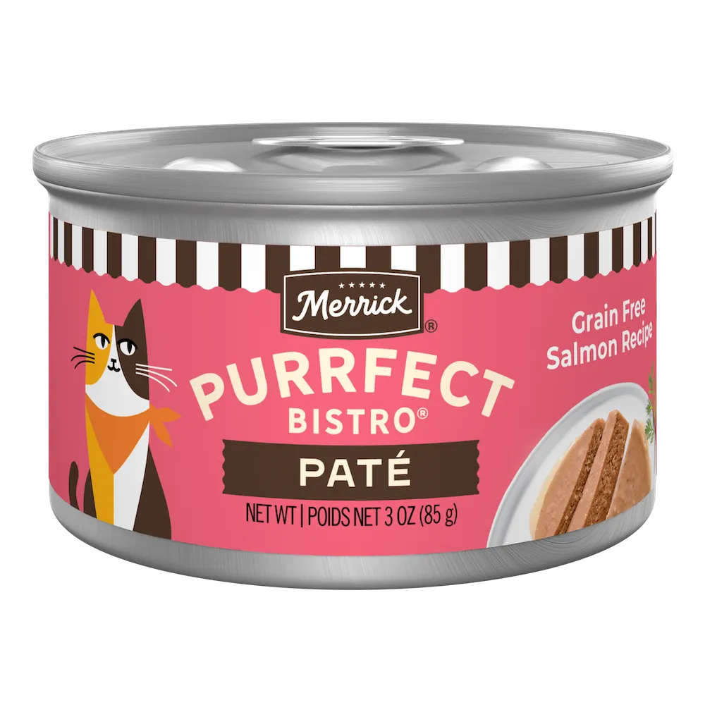 Merrick Purrfect Bistro Grain Free Adult Salmon Pate Cat Food (3oz) - Majestic Pet Kingdom
