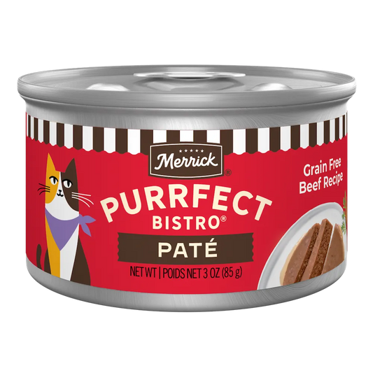 Merrick Purrfect Bistro Grain Free Adult Beef Pate Cat Food - Majestic Pet Kingdom