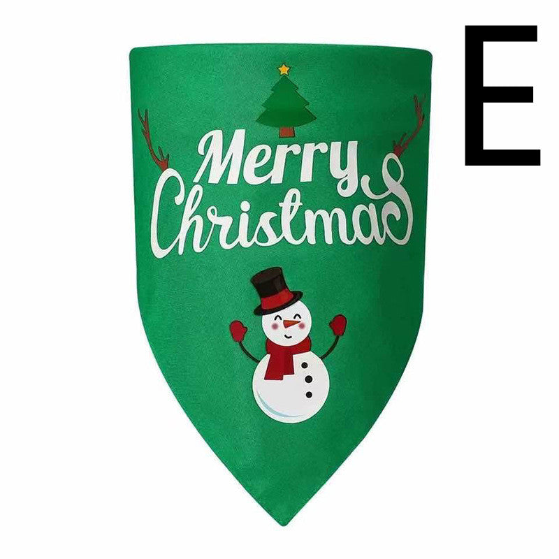 Double-Layered Festive Christmas Dog Bandana