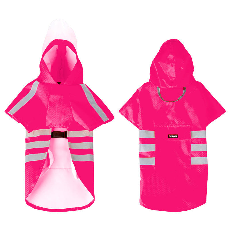 Reflective Dog Raincoat: Windproof Waterproof Poncho