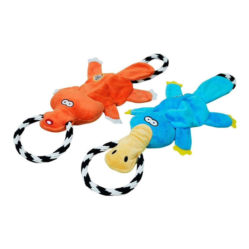 Dog Chew Toy Squeaky Textured Rubber Molar Teething Play Bone - Detail Angle 5 | Majestic Pet Kingdom