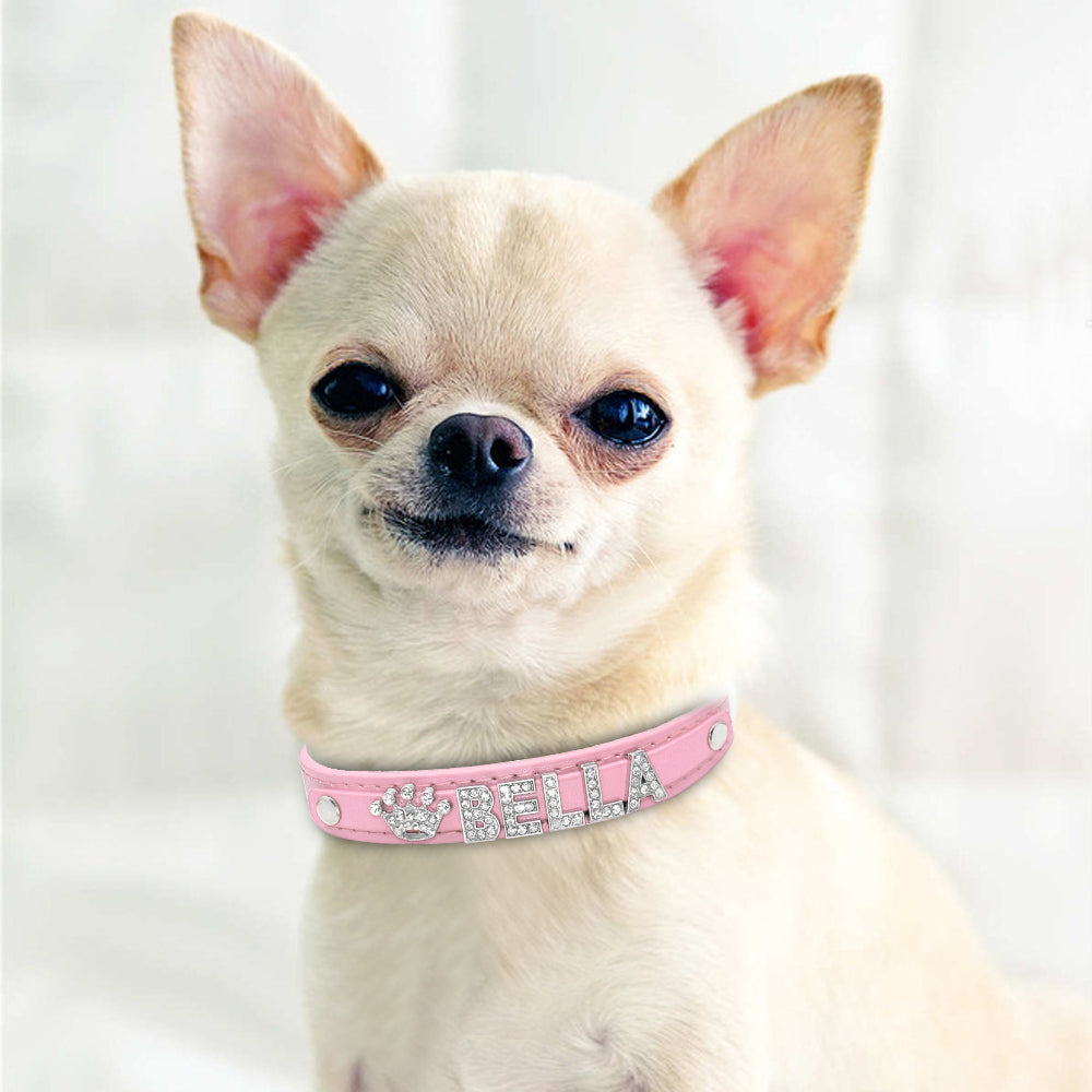 Personalized Cat Collar Rhinestone Puppy Small Dogs Collars Orthopedic | Majestic Pet Kingdom™
