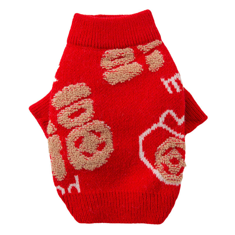 Cats Keep Warm In Autumn And Winter, Full Of Good Fortune And Happiness. New Year's Two-legged Sweater, Festive New Year. - Majestic Pet Kingdom